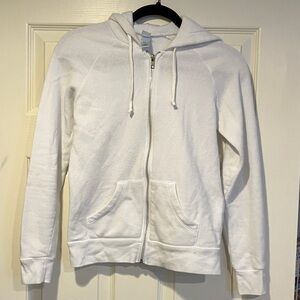 Alternative Apparel White Zip Up Sweater